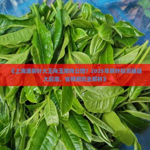 上海滩茶叶大王向玉荣向公馆