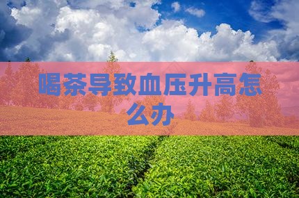 喝了浓茶血压突然升高怎办