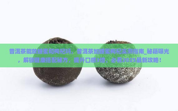 普洱茶能放蜂蜜和枸杞吗