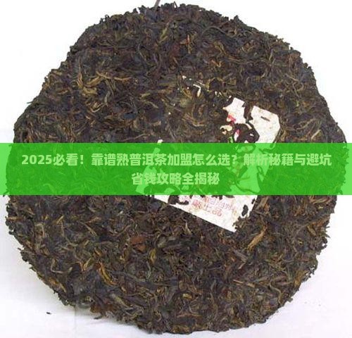 靠谱的熟普洱茶怎么加盟