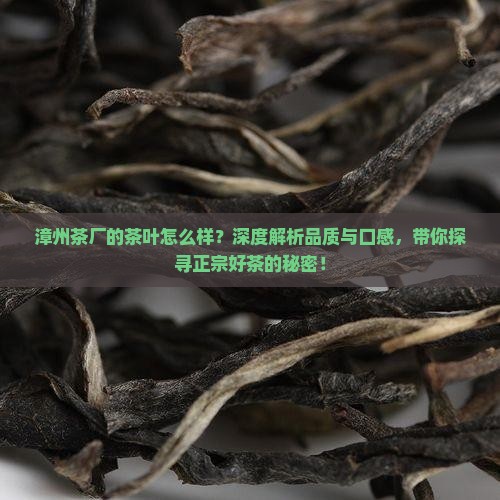 漳州茶厂的茶叶怎么样