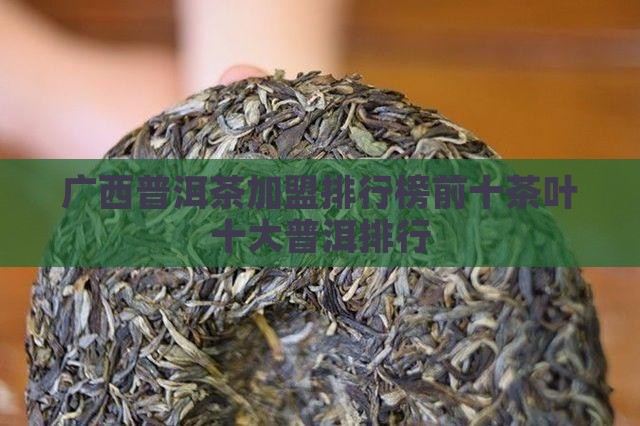 广西普洱茶加盟排行榜前十