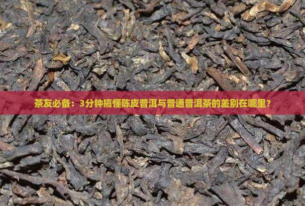 茶友必备：3分钟搞懂陈皮普洱与普通普洱茶的差别在哪里？