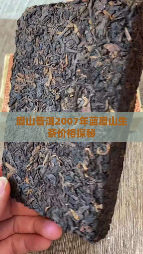 眉山普洱2007年蓝眉山生茶价格探秘