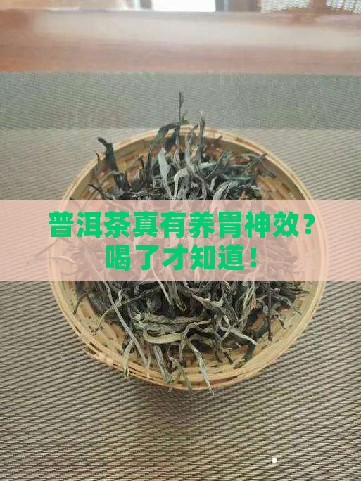 普洱茶真有养胃神效？喝了才知道！