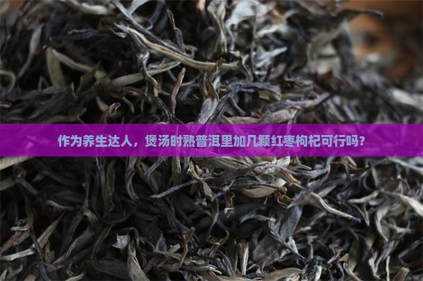 作为养生达人，煲汤时熟普洱里加几颗红枣枸杞可行吗？