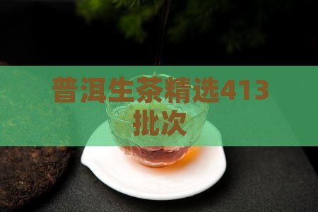 普洱生茶精选413批次