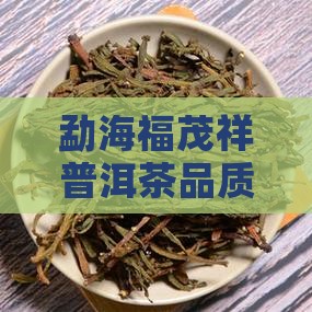 勐海福茂祥普洱茶品质评价与市场口碑解析