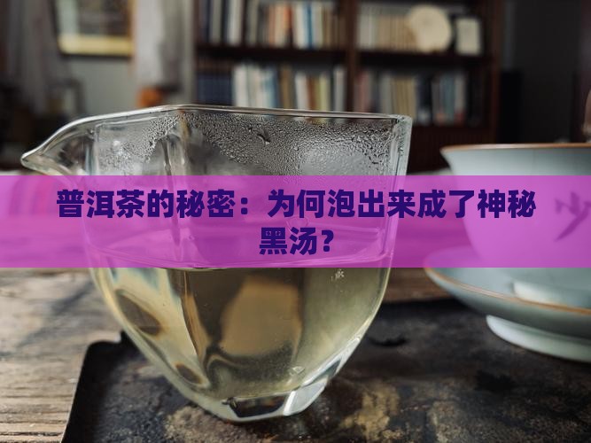 普洱茶的秘密：为何泡出来成了神秘黑汤？