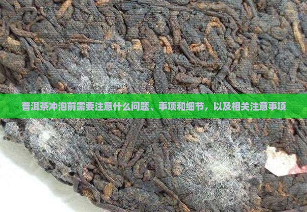普洱茶冲泡前需要注意什么