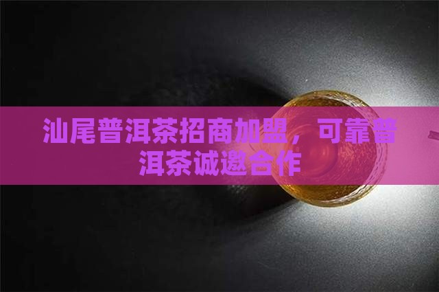 汕尾可靠普洱茶招商