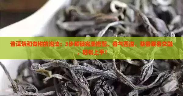 普洱茶和青柑的泡法