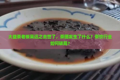 大益茶老板吴远之 大益茶老板吴远之