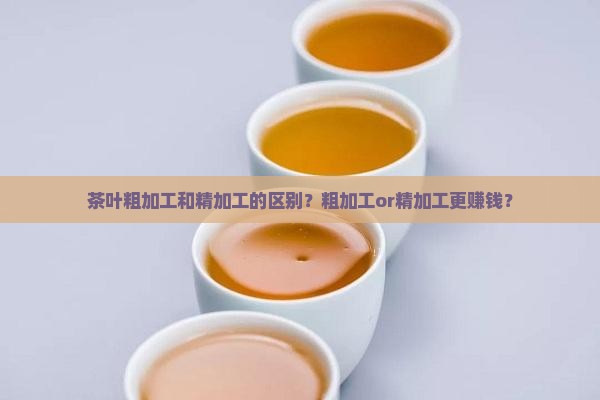 茶叶粗加工和精加工的区别