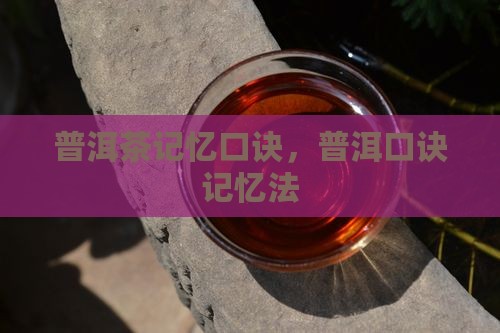 普洱茶4个记忆口诀