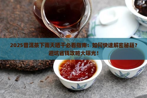 下雨普洱茶怎么晒干