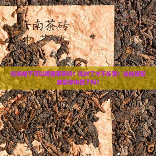 吃完柑子可以喝普洱茶吗
