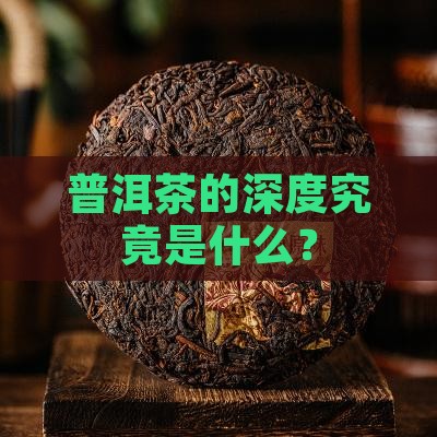 普洱茶的深度究竟是什么？