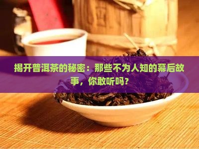 普洱茶谜底大全