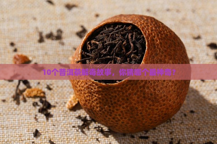 关于普洱茶能解毒的记载