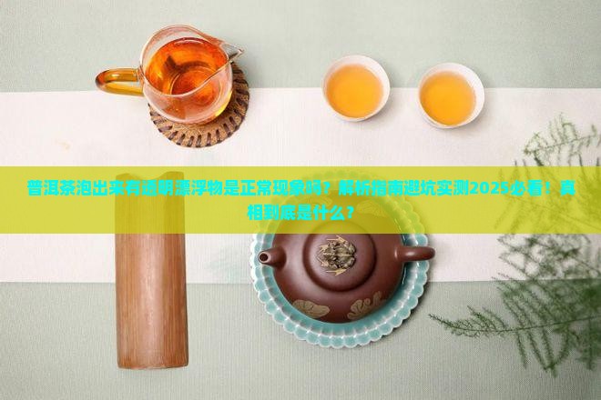 普洱茶泡出来有透明漂浮物