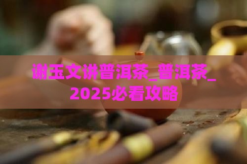 谢玉文讲普洱茶