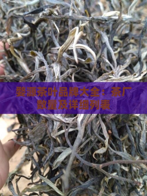 婺源茶叶品牌大全茶厂有几个
