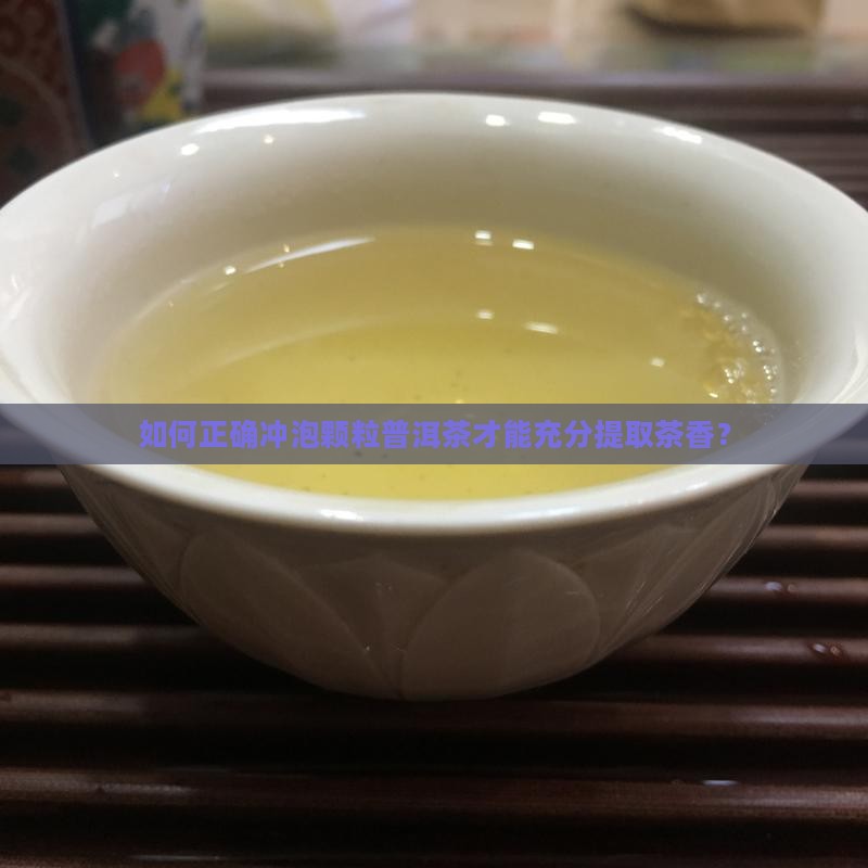 颗粒普洱茶怎么冲泡
