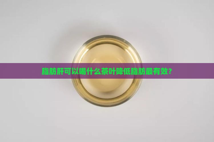 脂肪肝可以喝什么茶叶