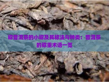 称普洱茶的小称