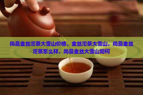 尚品金丝沱茶大雪山价格