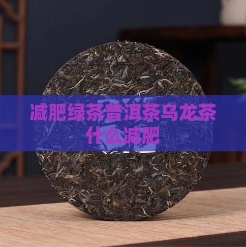 减肥绿茶普洱茶乌龙茶