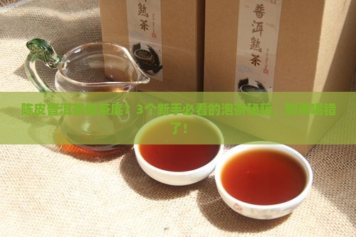 陈皮普洱茶做茶底