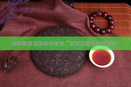 神农牌普洱茶怎样泡制