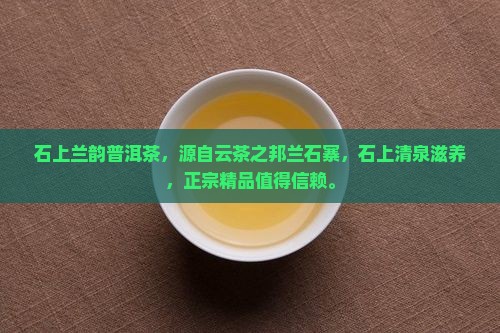 石上兰韵普洱茶