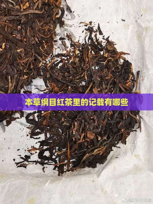 本草纲目红茶里的记载