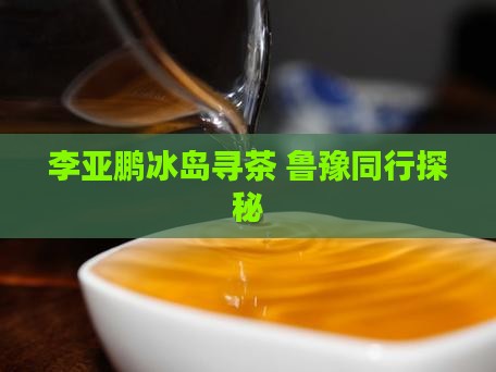 李亚鹏到冰岛摘茶