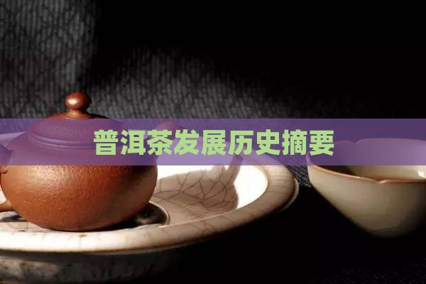普洱茶发展摘要部分