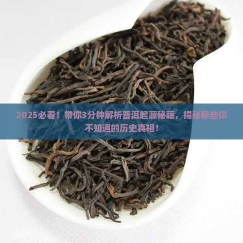 普洱的起源及历史