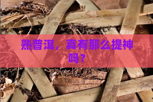 熟普洱提神效果