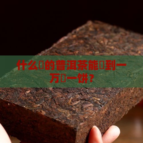 什么样的茶叶能卖到一万块一饼