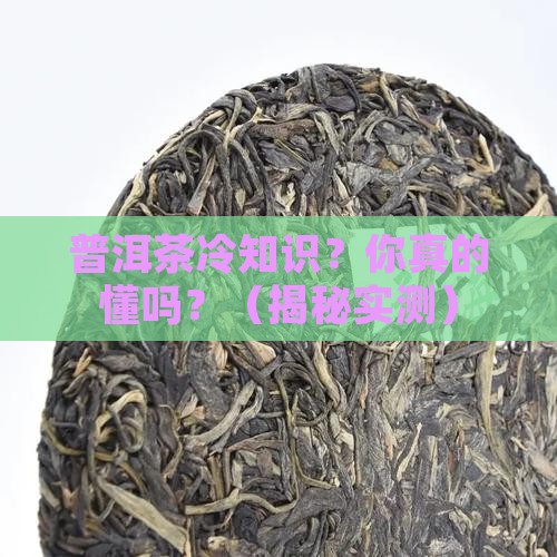 云南普洱茶冷知识