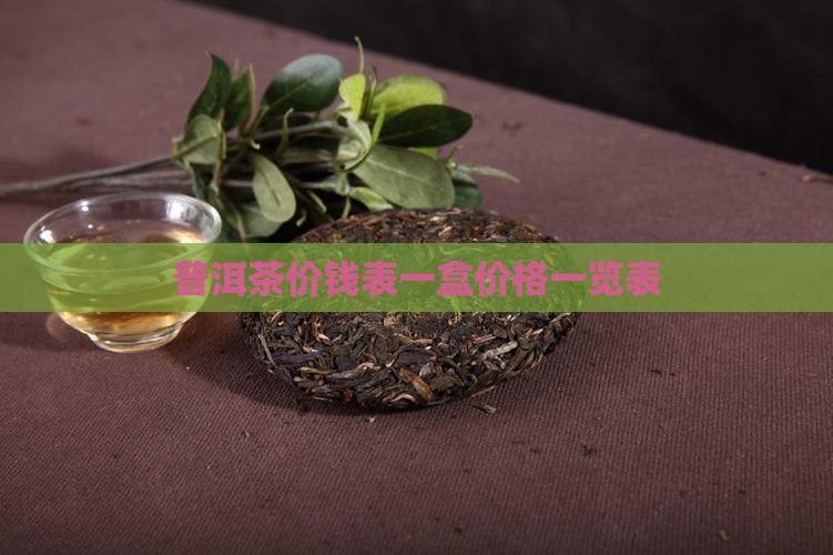 智默堂普洱茶价钱表一盒