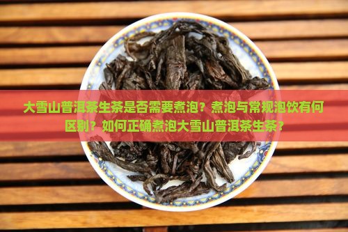 大雪山普洱茶生茶需要煮嘛