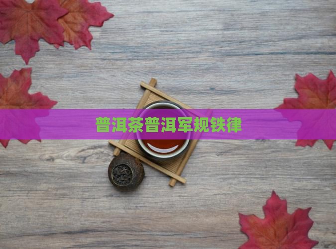 普洱茶军规铁律