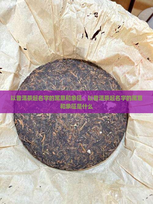 以普洱茶起名字的寓意和象征