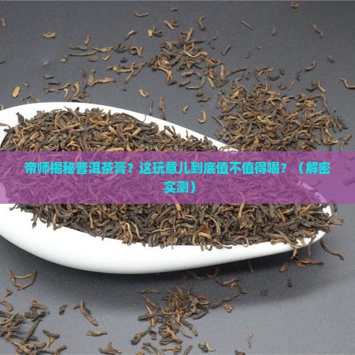 帝师谈普洱茶膏