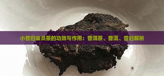 小昔归会员茶的功效与作用