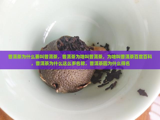 普洱茶为什么要叫普洱