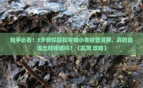 学做小青柑普洱茶
